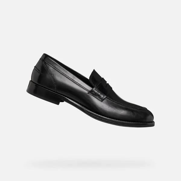 GEOX Мъжки черни мокасини Geox Barberigo