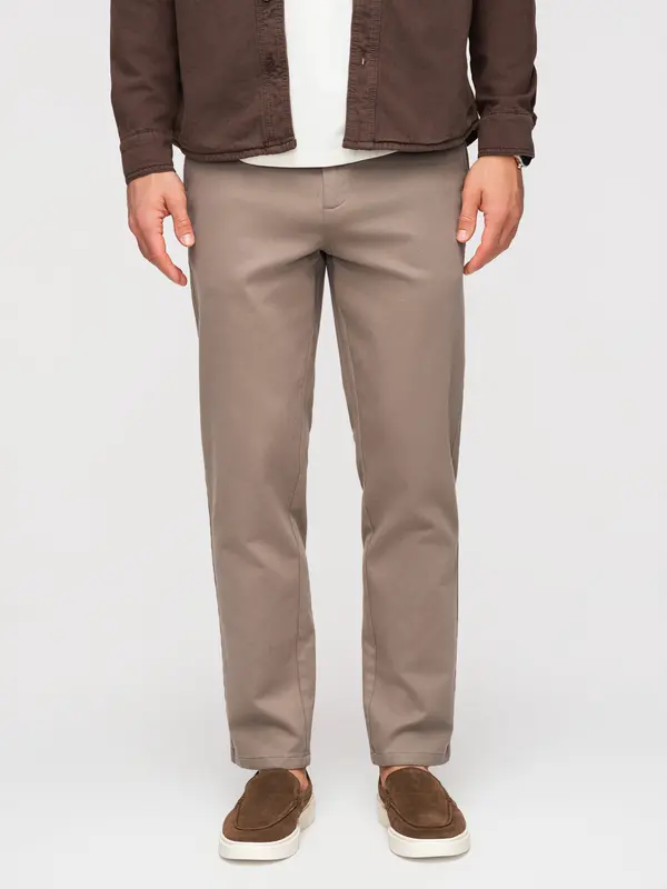 Ombre Мъжки чинос панталон SLIM FIT Ombre - сив