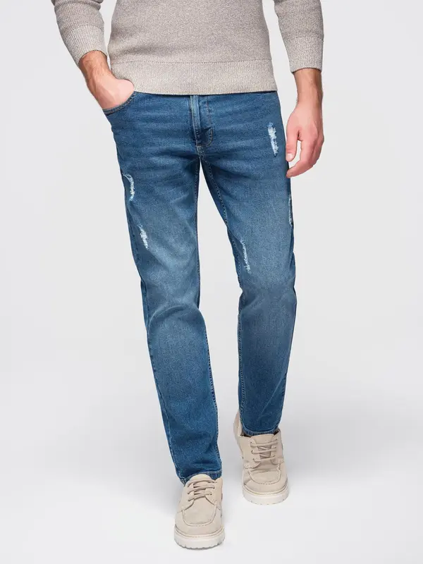 Ombre Мъжки дънки CARROT FIT с ожулвания
