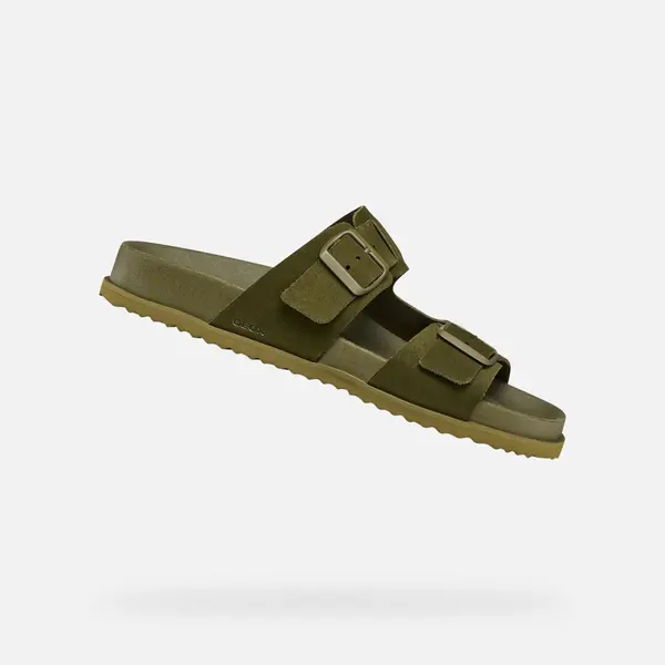 GEOX Мъжки джапанки Geox Parnaiba Khaki