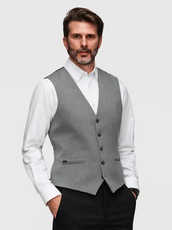 Ombre Мъжки елегантен потник Slim Fit