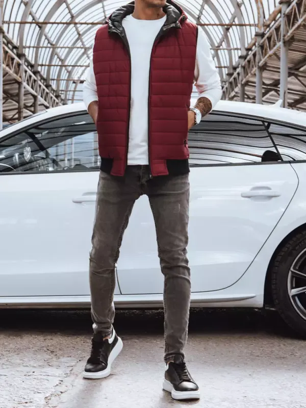 DStreet Мъжки елек  DStreet Burgundy