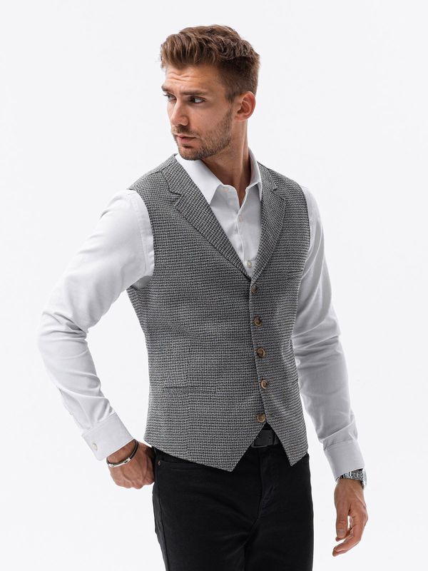 Ombre Мъжки елек Ombre Buttoned