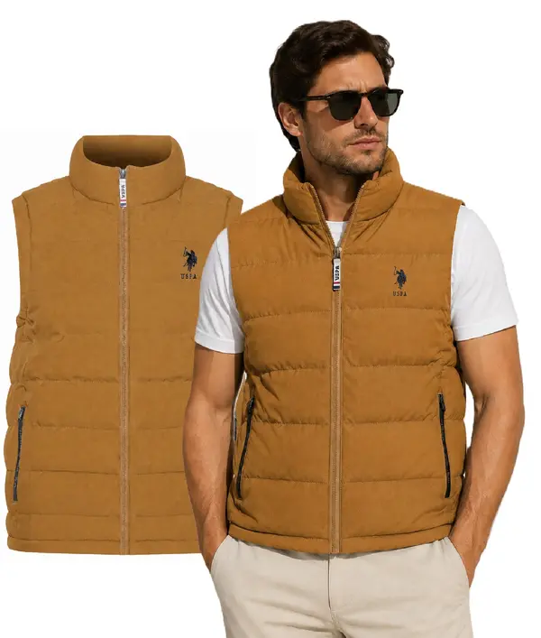US Polo Assn Мъжки елек US Polo Assn. Камел