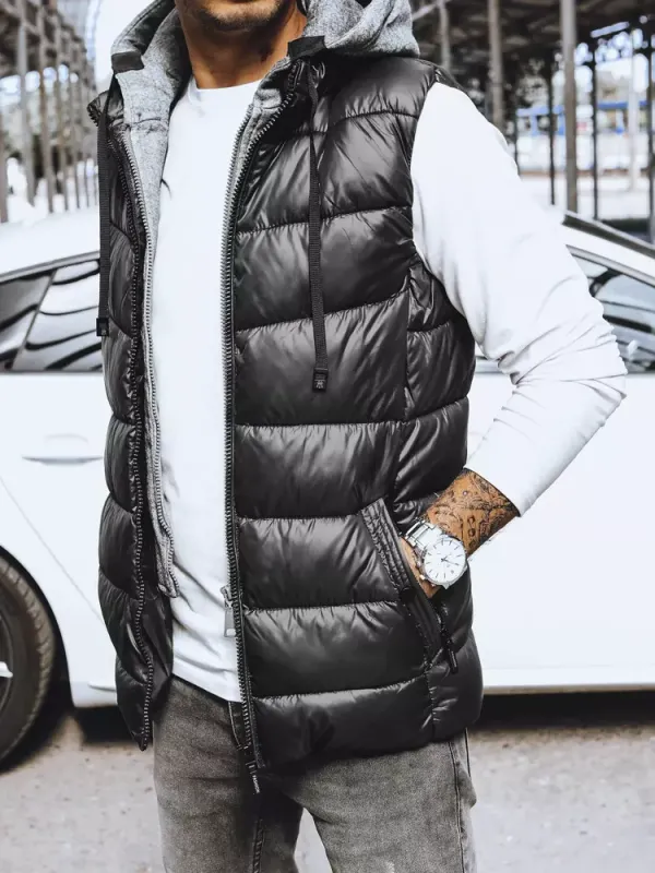 DStreet Мъжки елек. DStreet Black