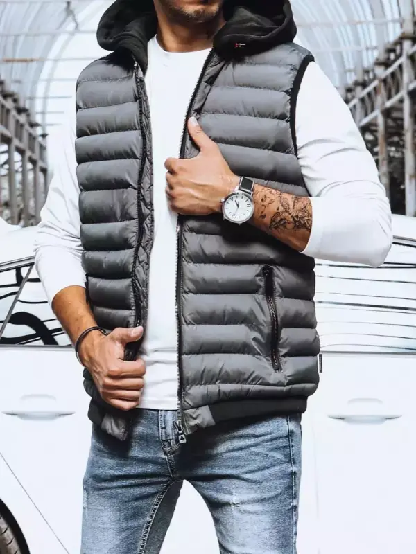DStreet Мъжки елек. DStreet Grey