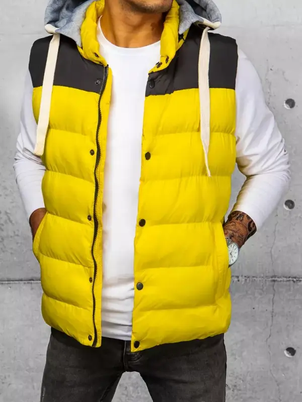 DStreet Мъжки елек. DStreet Yellow
