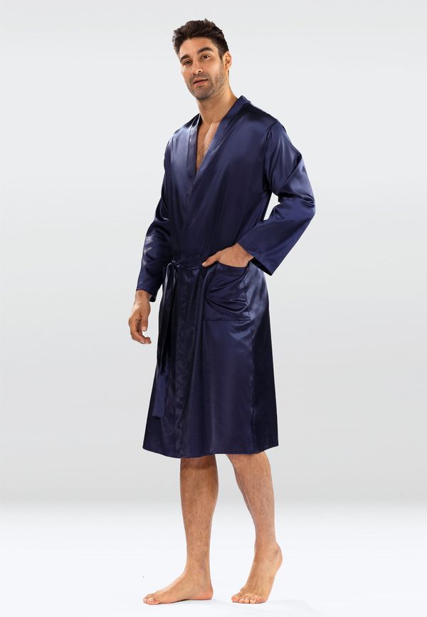 DKaren Мъжки халат. DKaren DKaren_Male_Housecoat_Christian_Navy_Blue
