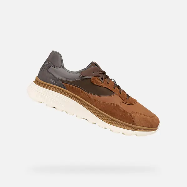 GEOX Мъжки кафяви маратонки Geox Spherica Actif X1