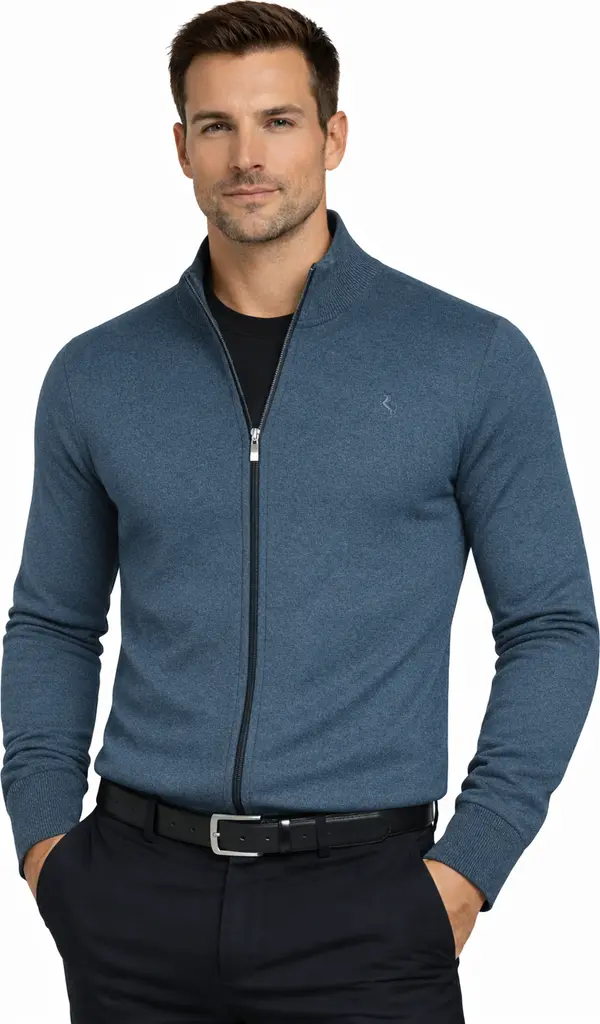 POLO LARA Мъжки кардиган Polo Lara - тъмносин