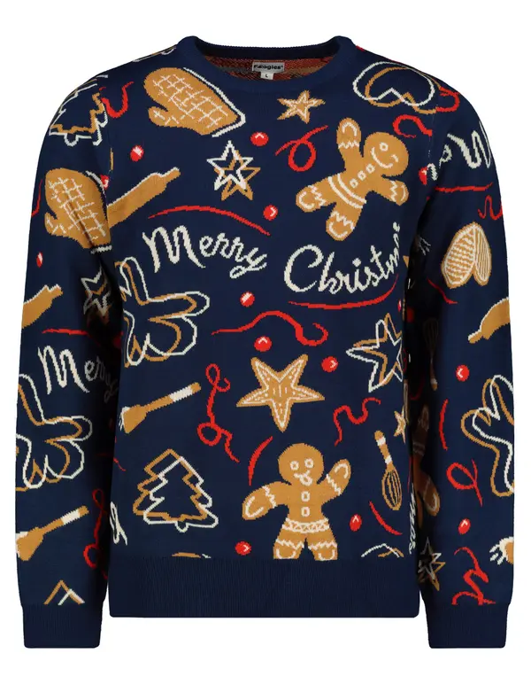 Frogies Мъжки коледен пуловер Frogies Printed