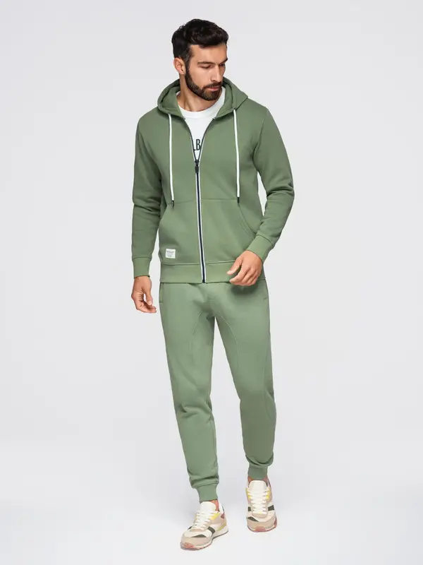 Ombre Мъжки комплект суитшърт и анцуг с омбре принт