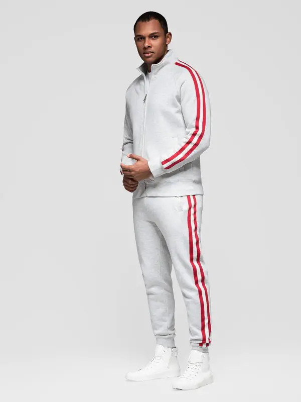 Ombre Мъжки комплект суитшърт и спортни панталони с омбре принт