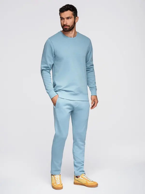 Ombre Мъжки комплект суитшърт и спортни панталони с омбре принт