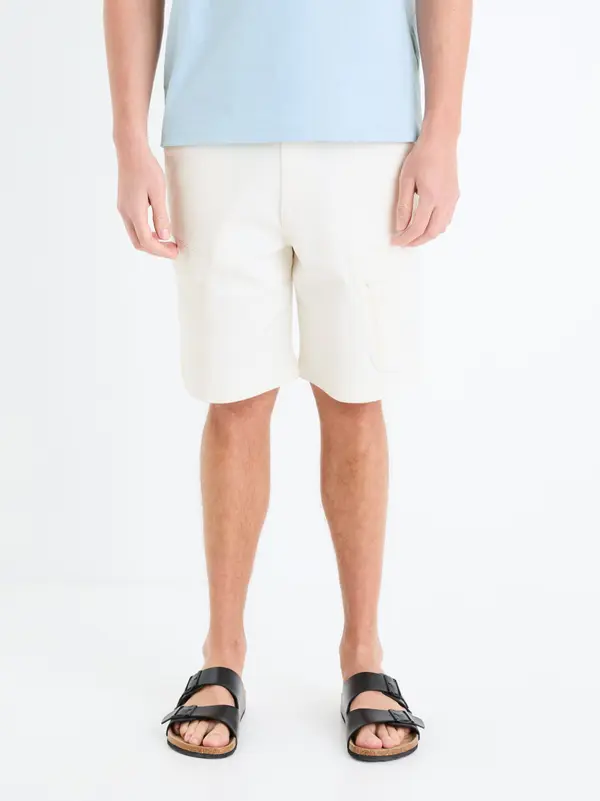 Celio Мъжки кремави шорти с джобове Celio Gojogbm