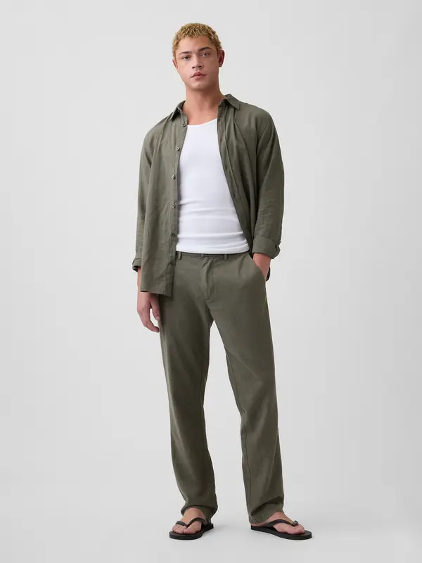 GAP Мъжки ленени панталони GAP