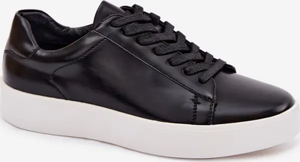 EVENTO Мъжки маратонки EVENTO от еко кожа, черни