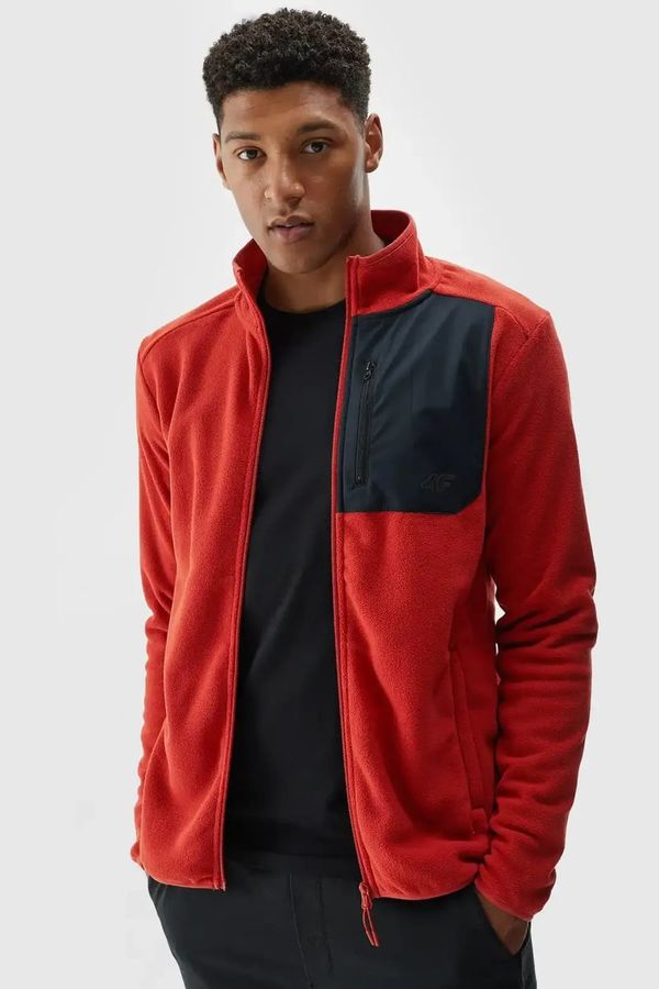 4F Мъжки Полар С Яка Regular 4F Оранжев 4FWAW24TFL