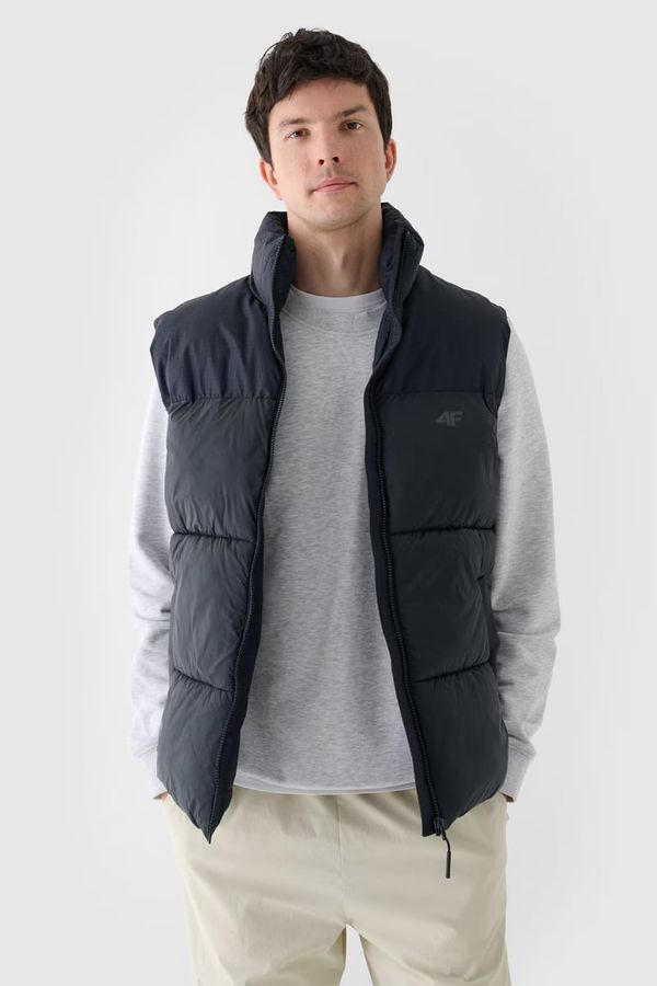 4F Мъжки Пухен Жилетка 4F Черен 4FWAW24TVJ