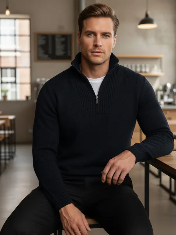 DStreet Мъжки пуловер с цип