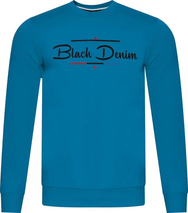 JUMPER Мъжки пуловер с качулка - светло син