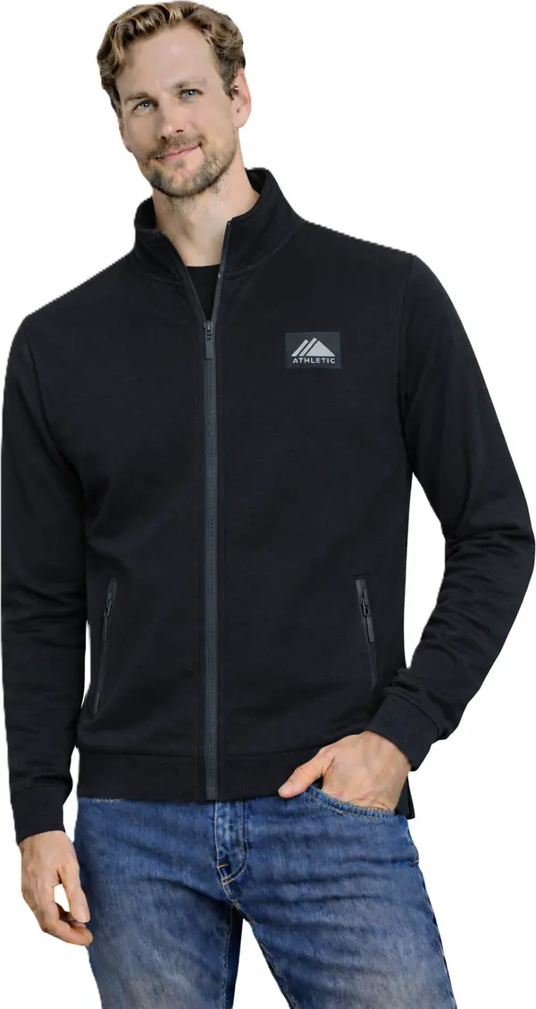 MUST Мъжки пуловер с поло яка - B175 черен