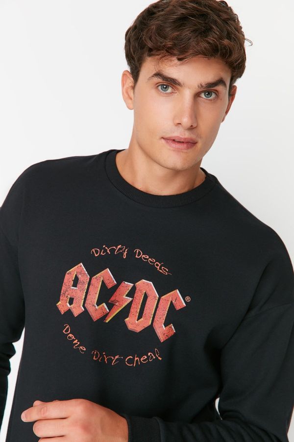 Trendyol Мъжки пуловер Trendyol TMNAW23SW00061/Black