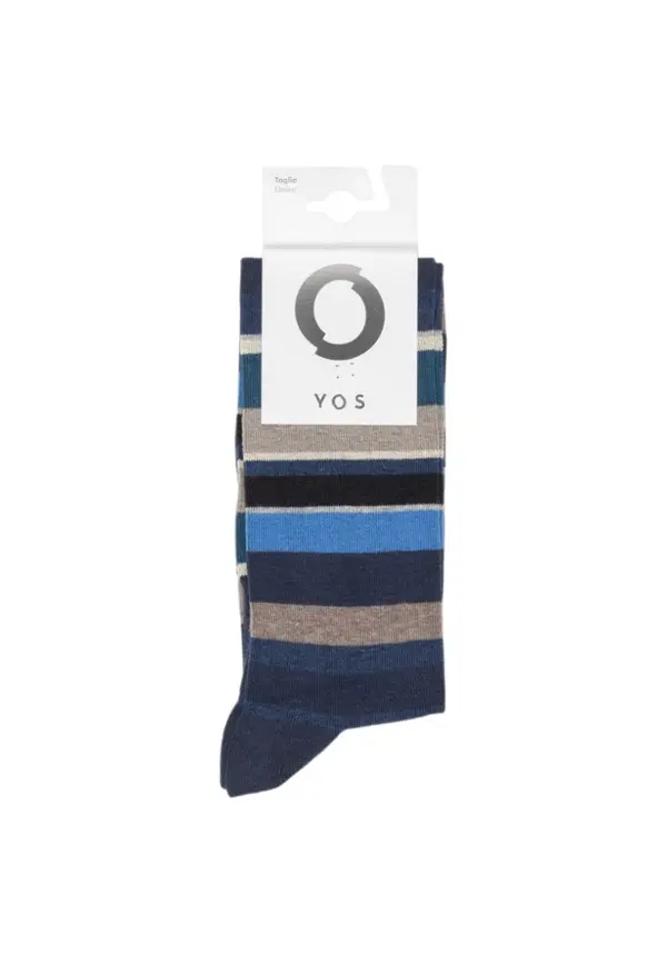 Yos Мъжки раирани чорапи до коляното Yos