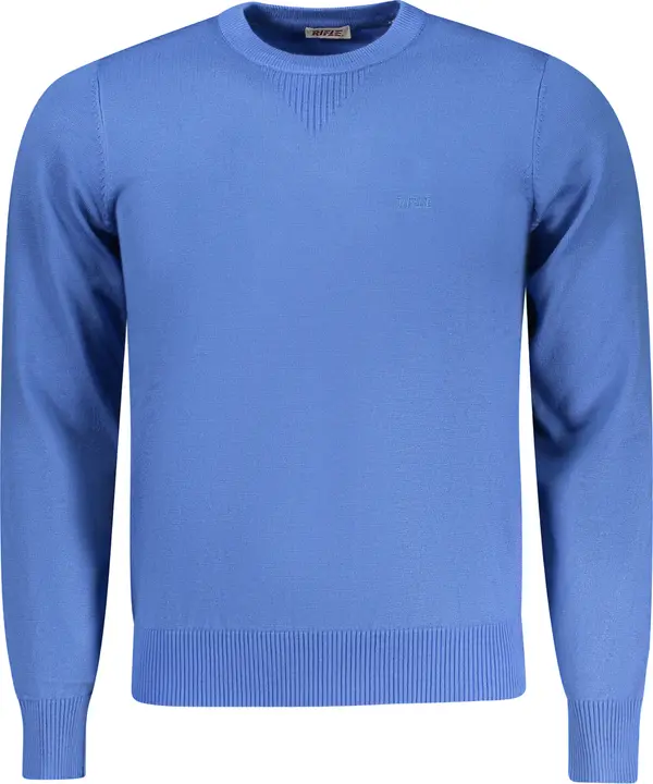 Rifle Мъжки син пуловер с V-образно деколте