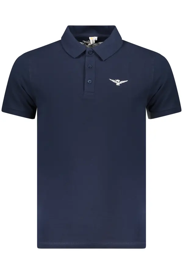 ACCADEMIA MILITARE Мъжки сини поло ризи с къс ръкав