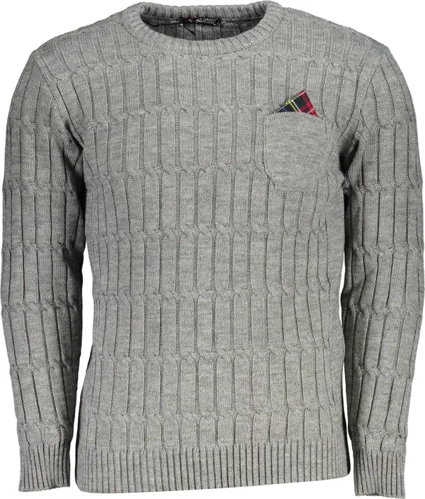 U.S. GRAND Мъжки сив пуловер US Grand Polo