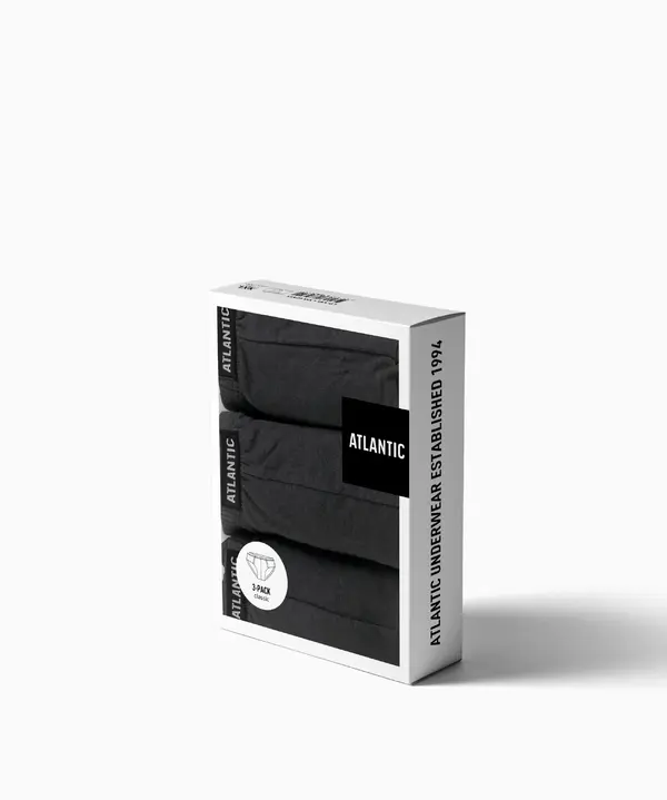 Atlantic Мъжки слипове ATLANTIC 3Pack - тъмно сиви