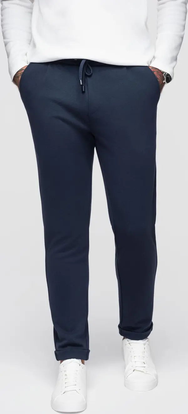 Ombre Мъжки спортни панталони Ombre в тъмносиньо