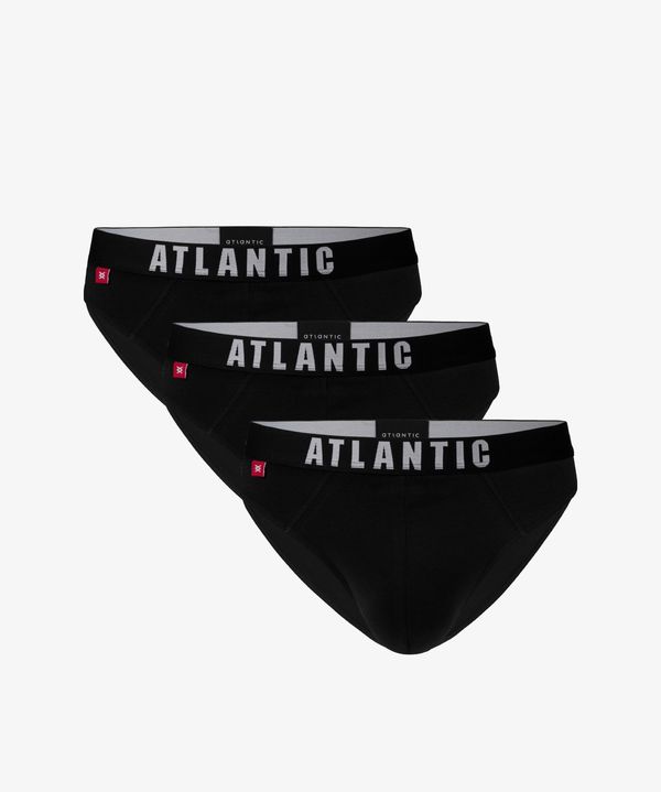 Atlantic Мъжки спортни слипове ATLANTIC 3Pack - черни