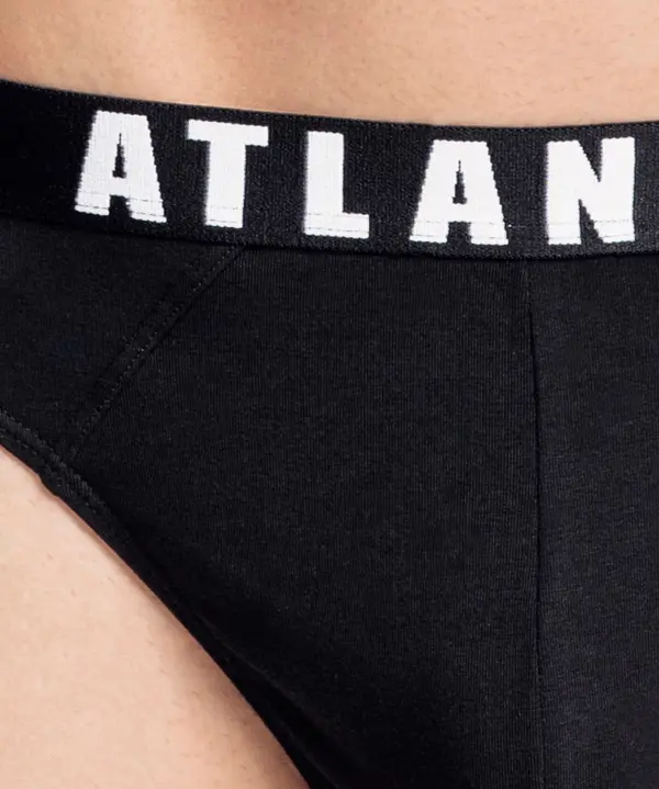 Atlantic Мъжки спортни слипове ATLANTIC 3Pack - черни