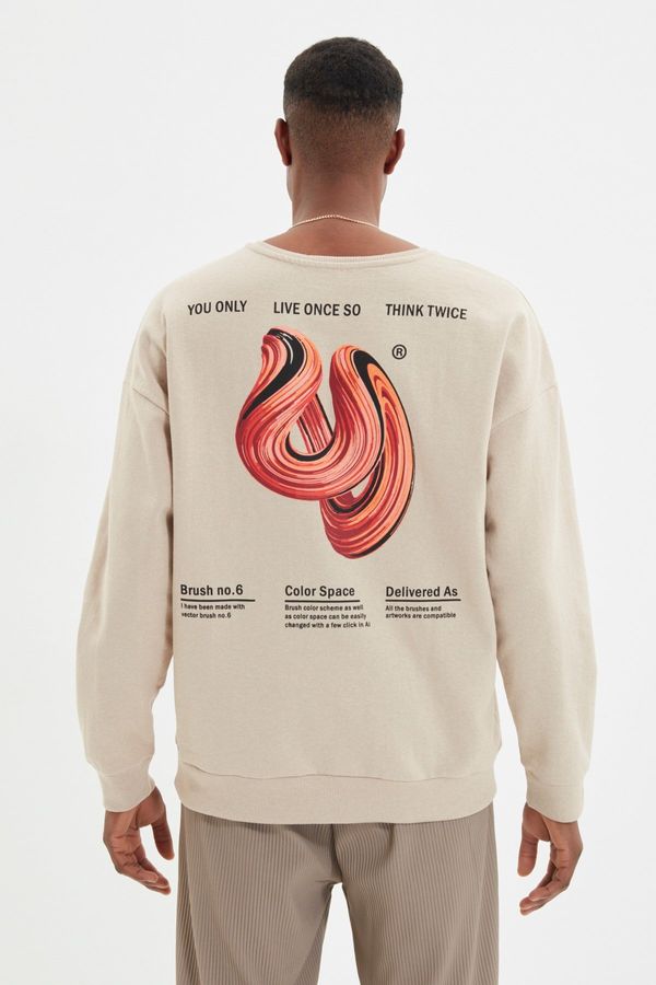 Trendyol Мъжки суичър Trendyol Color space