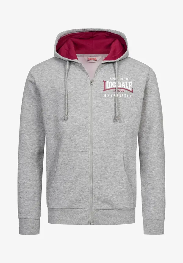 Lonsdale Мъжки суичър. Lonsdale 117425-Black/White/Grey