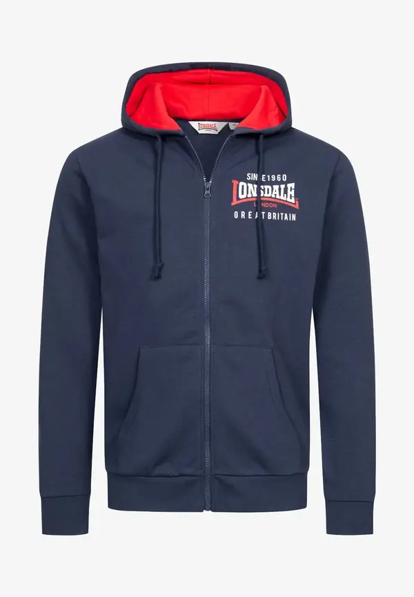 Lonsdale Мъжки суичър. Lonsdale 117425-Black/White/Grey