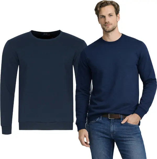 BETEP Мъжки суитшърт Betep - 9371 тъмносин