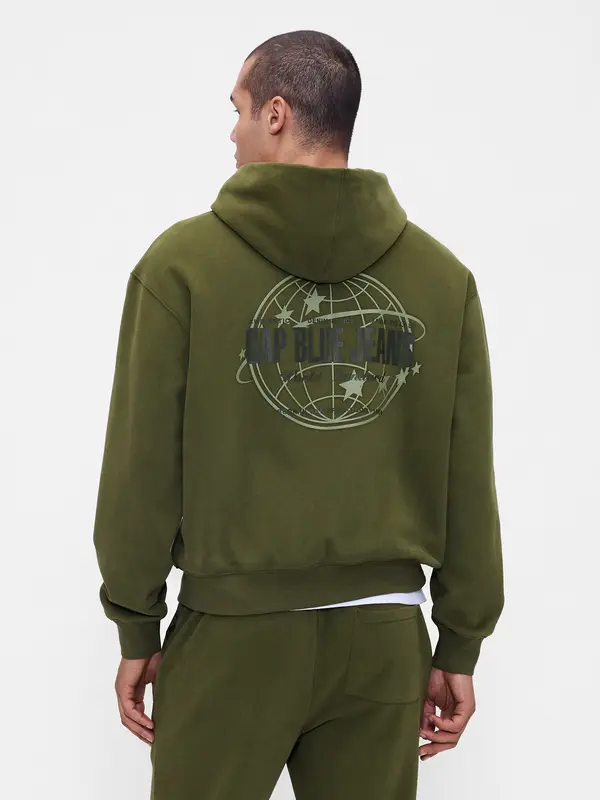 GAP Мъжки суитшърт GAP с овърсайз дизайн VintageSoft