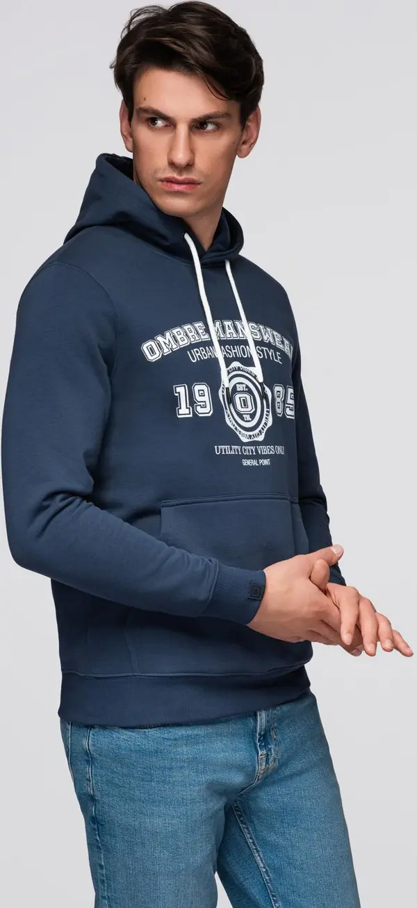 Ombre Мъжки суитшърт Ombre с голям принт