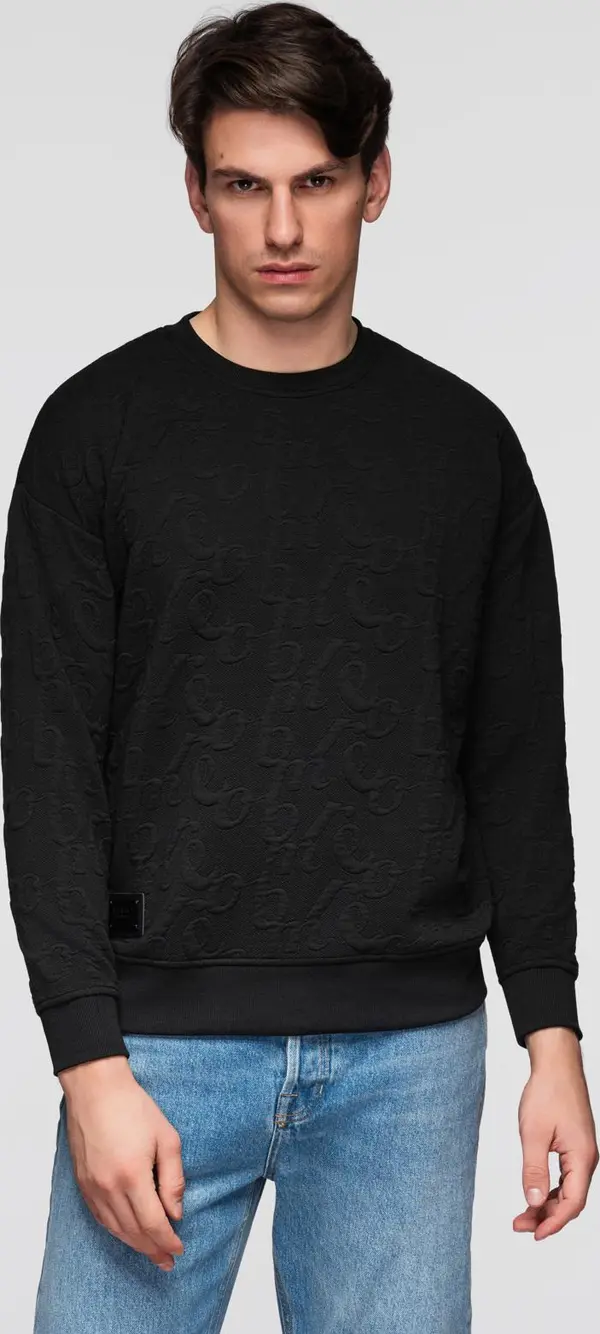 Ombre Мъжки суитшърт Ombre с релефни букви