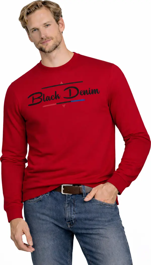 JUMPER Мъжки суитшърт пуловер червен