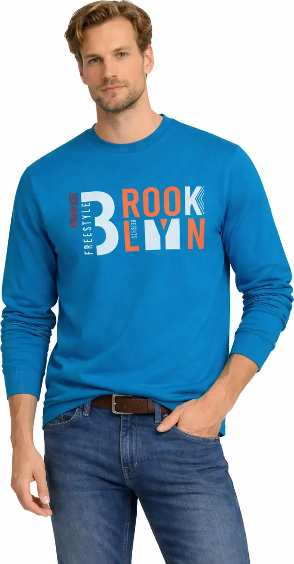 JUMPER Мъжки суитшърт пуловер син