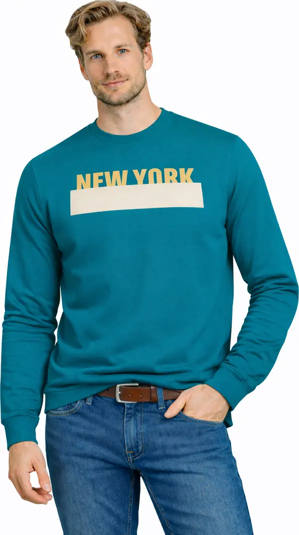 JUMPER Мъжки суитшърт пуловер тюркоаз