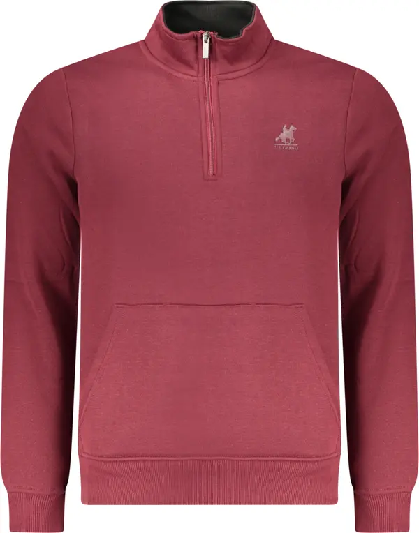 U.S. GRAND Мъжки суитшърт с цип в бордо