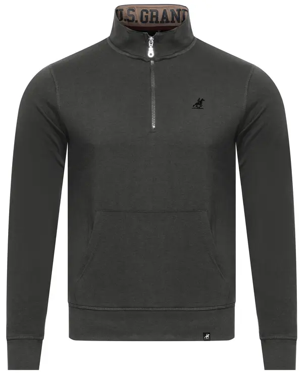 U.S. GRAND POLO EQUIPMENT & APPAREL Мъжки суитшърт с половин цип, US Grand Polo