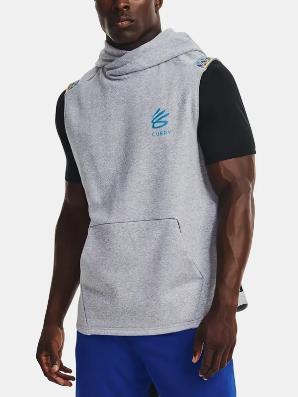 Under Armour Мъжки суитшърт Under Armour CURRY FLEECE SLVLS HOODY-GRY