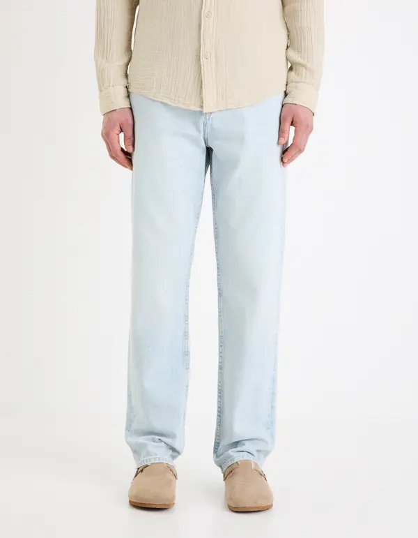 Celio Мъжки светлосини прави дънки Celio