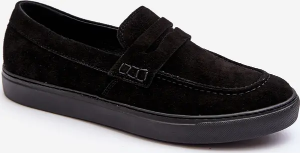 Zazoo Мъжки велурени мокасини Zazoo 1574 черни